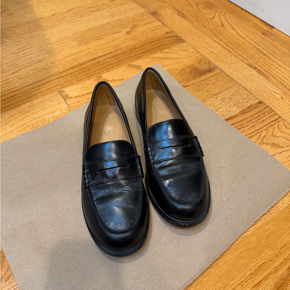 Madewell Black Leather Loafers